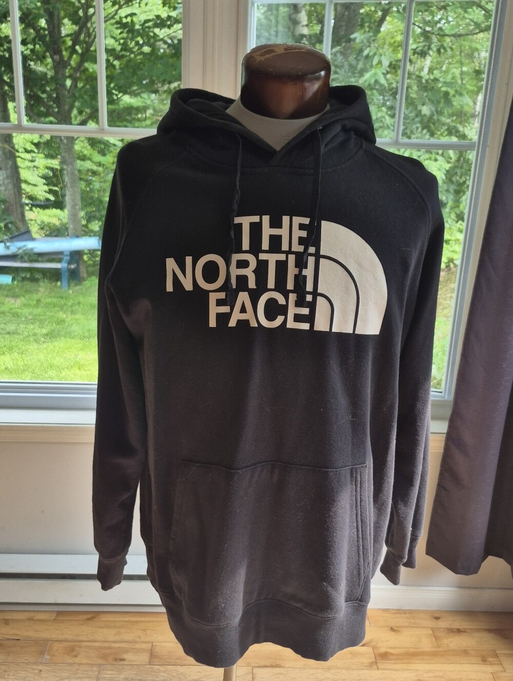 5/$50. The North Face Black Hoodie with White Logo